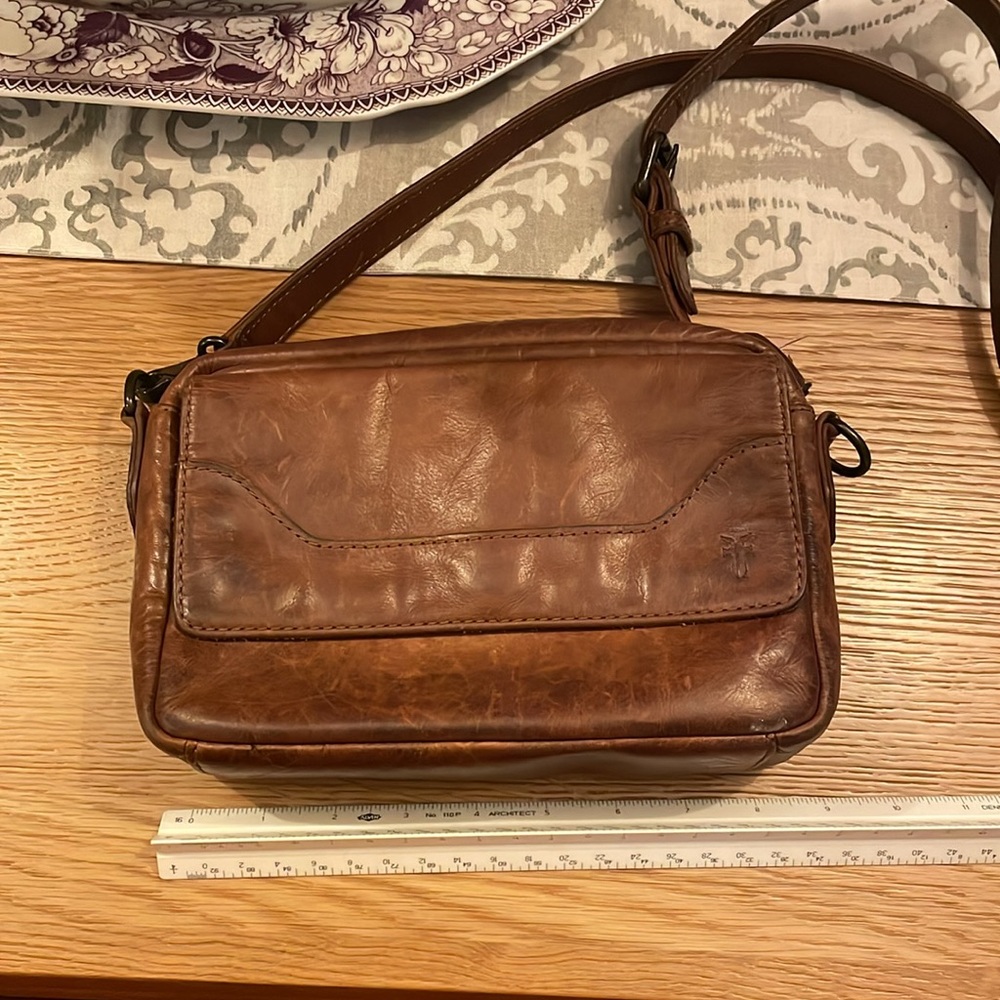 Frye Brown Leather Crossbody Bag